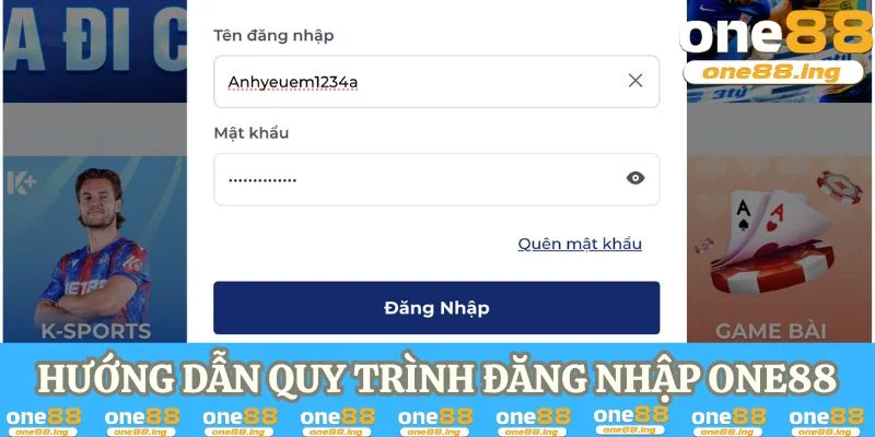 Hướng dẫn quy trình đăng nhập ONE88