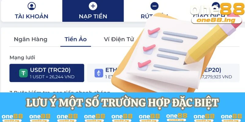 Lưu ý một số trường hợp đặc biệt