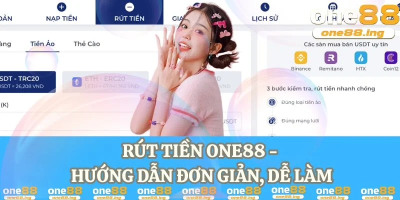 Hướng dẫn rút tiền One88 đơn giản
